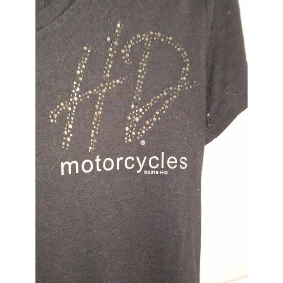 A Harley Davidson Motorcycles Women's Top Emblem Biker Summer Freedom Size M - Picture 5 of 8